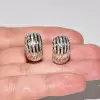 3ctw Baguette Cut White Sapphire Vintage Huggie Earrings