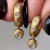Flush Set Matte Huggies With Dangles Earrings