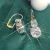 12ctw Cushion Cut Two Tone Vintage Drop Earrings