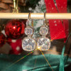 12ctw Cushion Cut Two Tone Vintage Drop Earrings