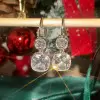 12ctw Cushion Cut Two Tone Vintage Drop Earrings
