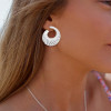 16ctw Swirl Design Art-deco Statement Earrings