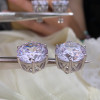 30ctw Huge Round Cut Classic Six-prong Stud Earrings