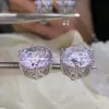 30ctw Huge Round Cut Classic Six-prong Stud Earrings