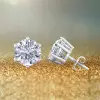 30ctw Huge Round Cut Classic Six-prong Stud Earrings