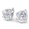 30ctw Huge Round Cut Classic Six-prong Stud Earrings