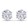 30ctw Huge Round Cut Classic Six-prong Stud Earrings