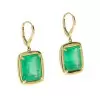 16ctw Emerald Cushion-Shaped Dangle Drop Earrings