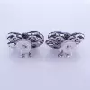 15ctw Blue Sapphire Flower Statement Stud Earrings