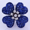 15ctw Blue Sapphire Flower Statement Stud Earrings