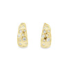 Flush Set White Sapphire Huggie Hoop Earrings