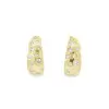 Flush Set White Sapphire Huggie Hoop Earrings