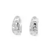 Flush Set White Sapphire Huggie Hoop Earrings