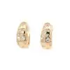 Flush Set White Sapphire Huggie Hoop Earrings