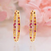 Flush Set Multicolor Sapphire Starry Rainbow Hoop Earrings