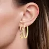 Flush Set Multicolor Sapphire Starry Rainbow Hoop Earrings