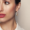 Flush Set Multicolor Sapphire Starry Rainbow Hoop Earrings