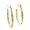 Flush Set Multicolor Sapphire Starry Rainbow Hoop Earrings