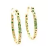 Flush Set Multicolor Sapphire Starry Rainbow Hoop Earrings