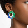 6ctw Sapphire and Emerald Paved Statement Earrings