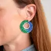 6ctw Sapphire and Emerald Paved Statement Earrings
