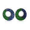 6ctw Sapphire and Emerald Paved Statement Earrings