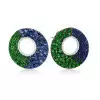 6ctw Sapphire and Emerald Paved Statement Earrings