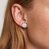 7.5ctw Round Cut Vintage Two Tone Stud Earrings