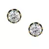 7.5ctw Round Cut Vintage Two Tone Stud Earrings