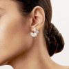 6ctw Round Cut Tension-Set Matte Finish Disc Stud Earring