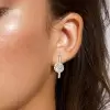 6ctw Round Cut Tension-Set Matte Finish Disc Stud Earring