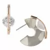 6ctw Round Cut Tension-Set Matte Finish Disc Stud Earring