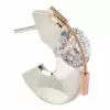 6ctw Round Cut Tension-Set Matte Finish Disc Stud Earring