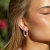 12ctw Multicolor Sapphire Paved Rainbow Hoop Earrings