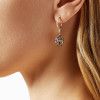 16ctw Multicolor Sapphire Paved Egg Pendant Drop Earrings