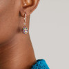 16ctw Multicolor Sapphire Paved Egg Pendant Drop Earrings