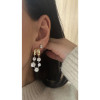 11ctw Round Cut Two Tone Swing Drop Earrings