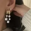 11ctw Round Cut Two Tone Swing Drop Earrings