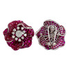 45ctw Invisibly-Set Ruby Flower Statement Earrings