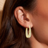 4ctw White Sapphire Paved Inside-out Oval Hoop Earrings