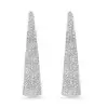 4ctw White Sapphire Paved Inside-out Oval Hoop Earrings