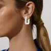 4.5ctw White Sapphire Paved Inside-out Square Hoop Earrings
