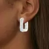 4.5ctw White Sapphire Paved Inside-out Square Hoop Earrings
