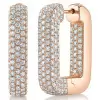 4.5ctw White Sapphire Paved Inside-out Square Hoop Earrings