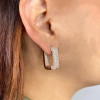 4.5ctw White Sapphire Paved Inside-out Square Hoop Earrings