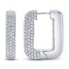4.5ctw White Sapphire Paved Inside-out Square Hoop Earrings