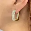 4.5ctw White Sapphire Paved Inside-out Square Hoop Earrings