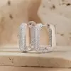 4.5ctw White Sapphire Paved Inside-out Square Hoop Earrings