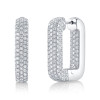 4.5ctw White Sapphire Paved Inside-out Square Hoop Earrings