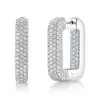 4.5ctw White Sapphire Paved Inside-out Square Hoop Earrings